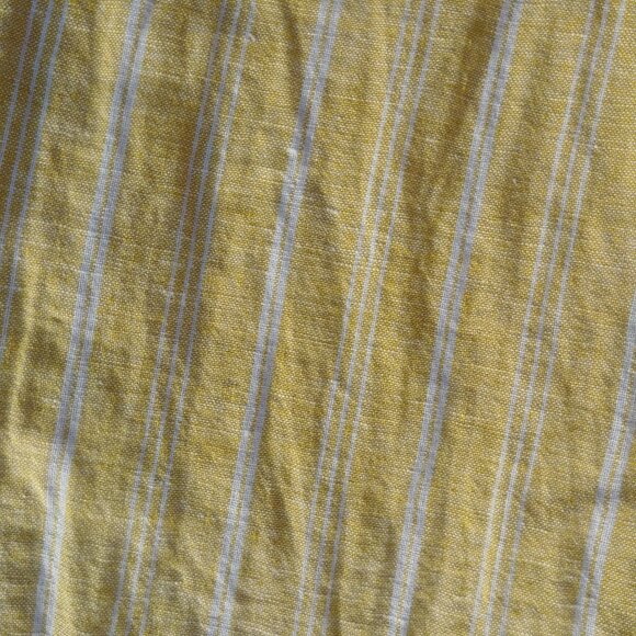 Banana Republic Men's linen blend Slim Fit yellow striped button down sh… - Picture 2 of 10